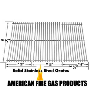 Replacement Stainless Steel Cooking Grid for Kenmore 119.16658010, 119.16658011, Master Forge B10LG25 and Masterbuilt 10041006 Gas Grill Models, Set of 3